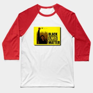 Black lives matter yellow t-shirt stickers Baseball T-Shirt